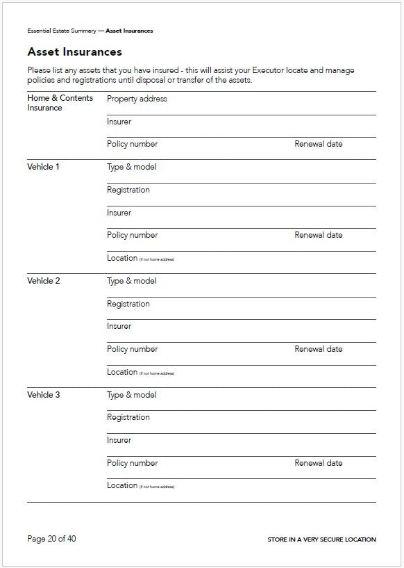 Couples Pack - The Essential Estate Summary
