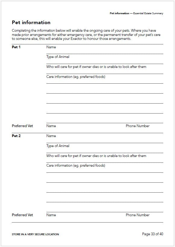 Couples Pack - The Essential Estate Summary